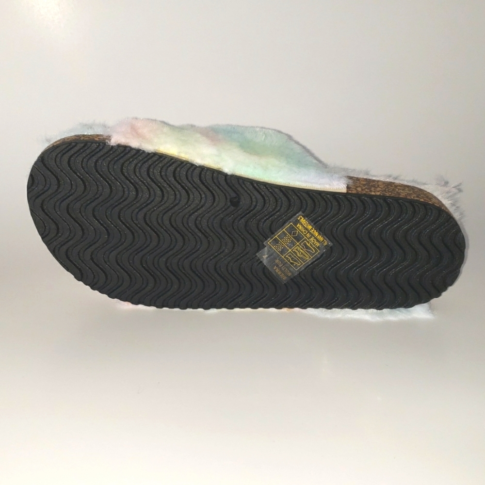 Platform Faux Fur Slipper Sandals - Picture 6 of 6